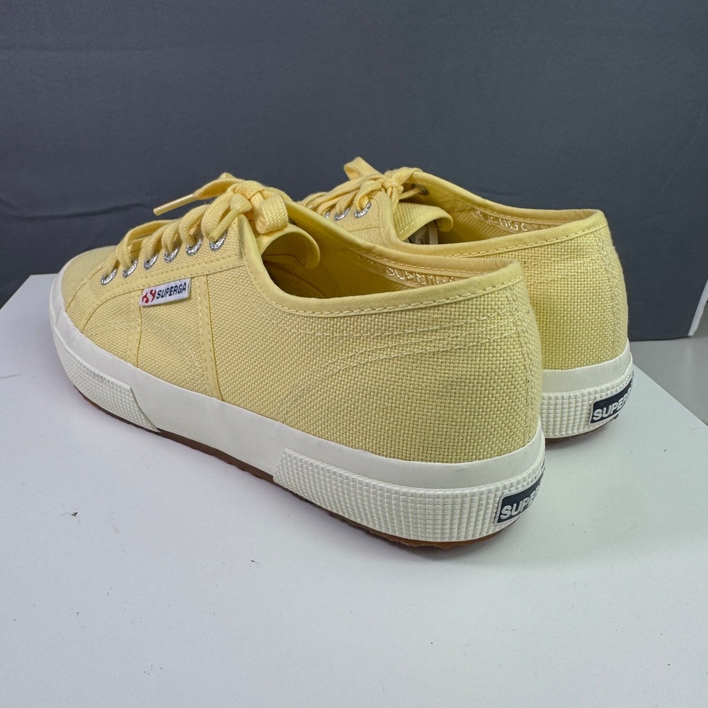 Superga 2750 Cotu Classic Sneakers Womens 9.5 Yellow Canvas Low Top Shoes - Picture 10 of 15
